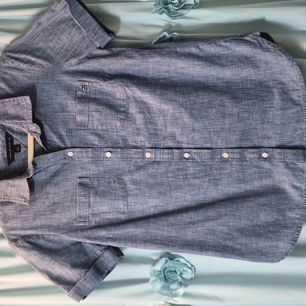 Tommy Hilfiger Light Blue Chambray Button-Down Shirt